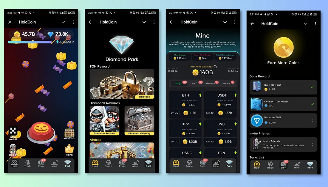 How to Earn More HoldCoins and Diamonds