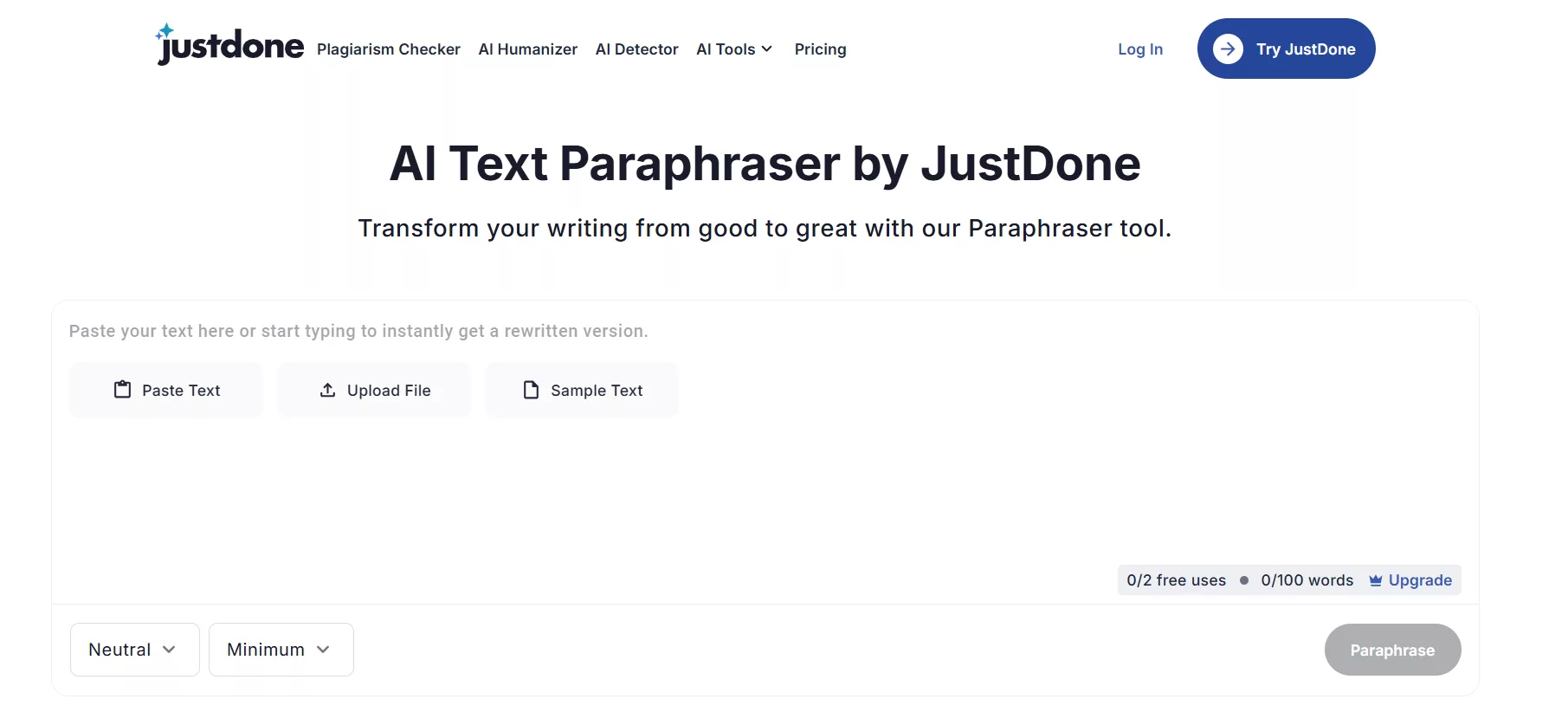 Advanced Paraphrasing and Rewriting Tool for Clarity Enhancement