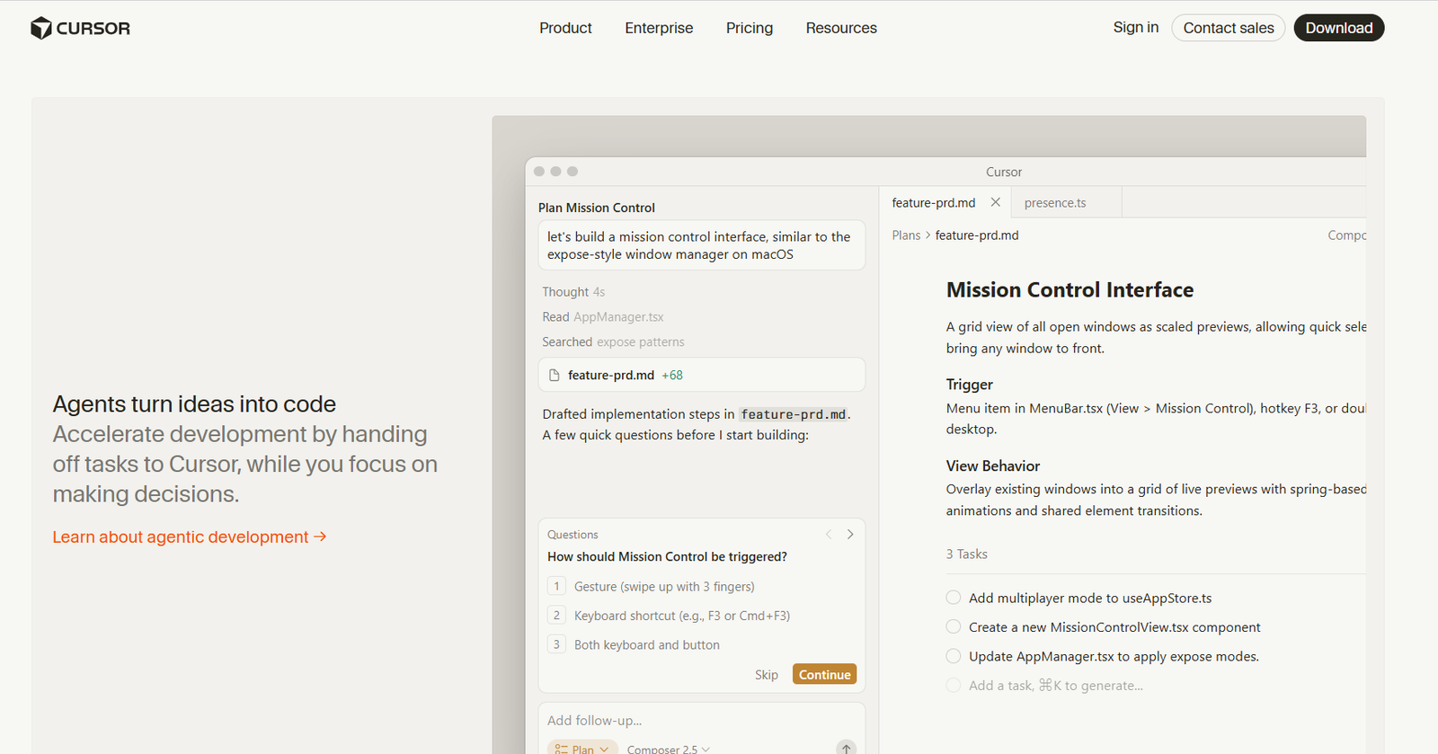 Cursor screenshot