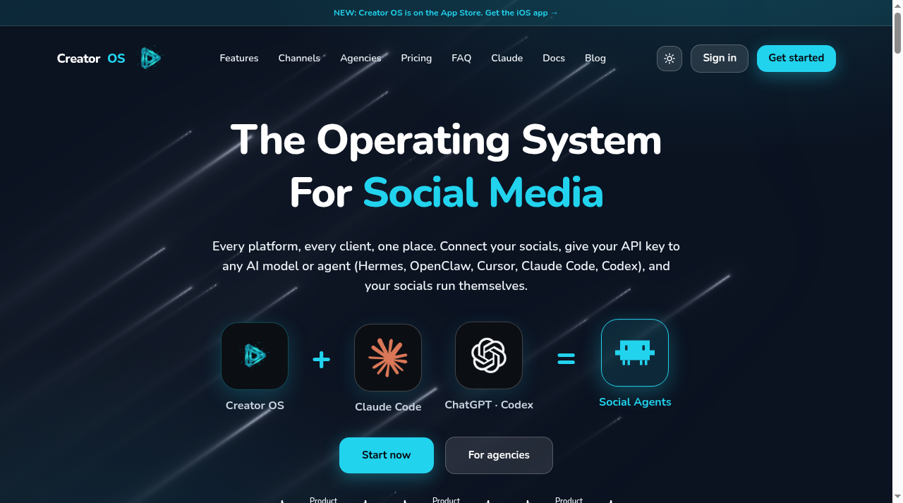 Creator OS screenshot