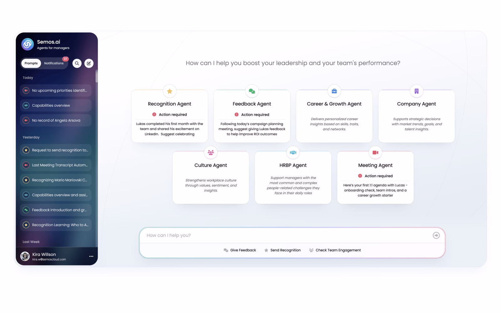 Semos.ai Manager Agents screenshot