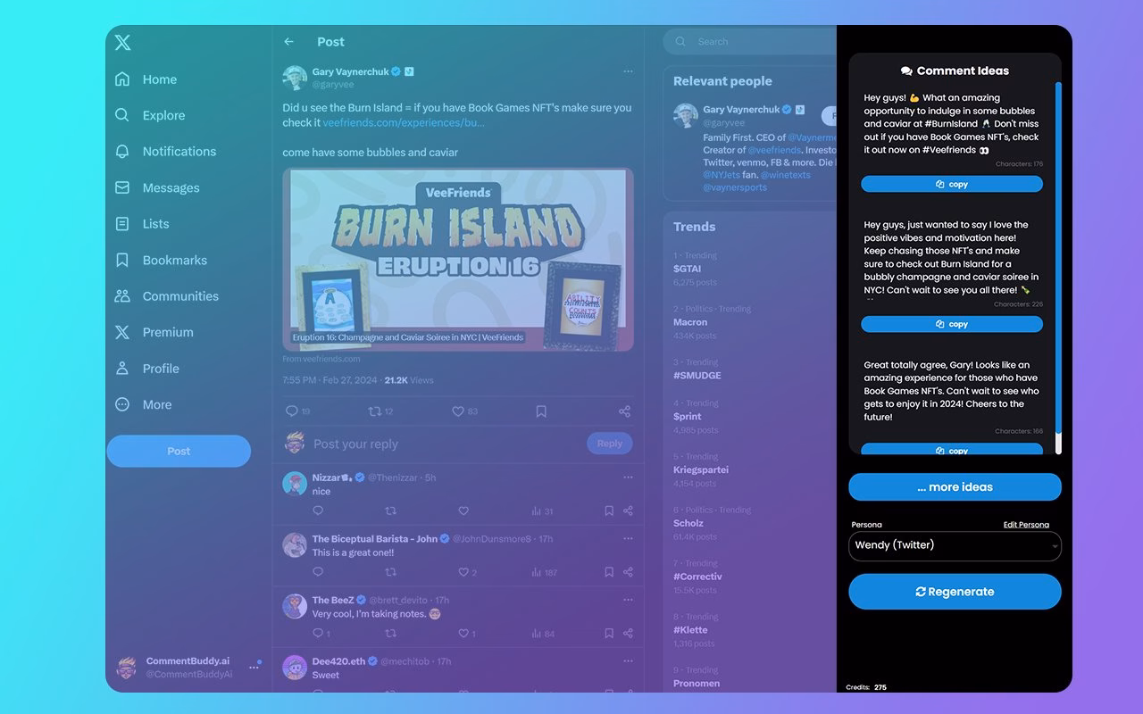 CommentBuddy.ai screenshot