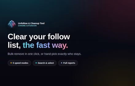 X Unfollower screenshot