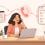 Business owner answering a tracked call connected to website campaigns and customer records