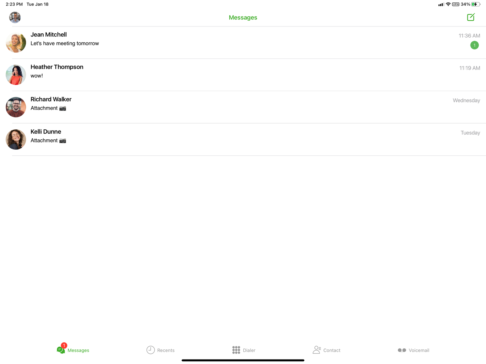 Phone.com screenshot