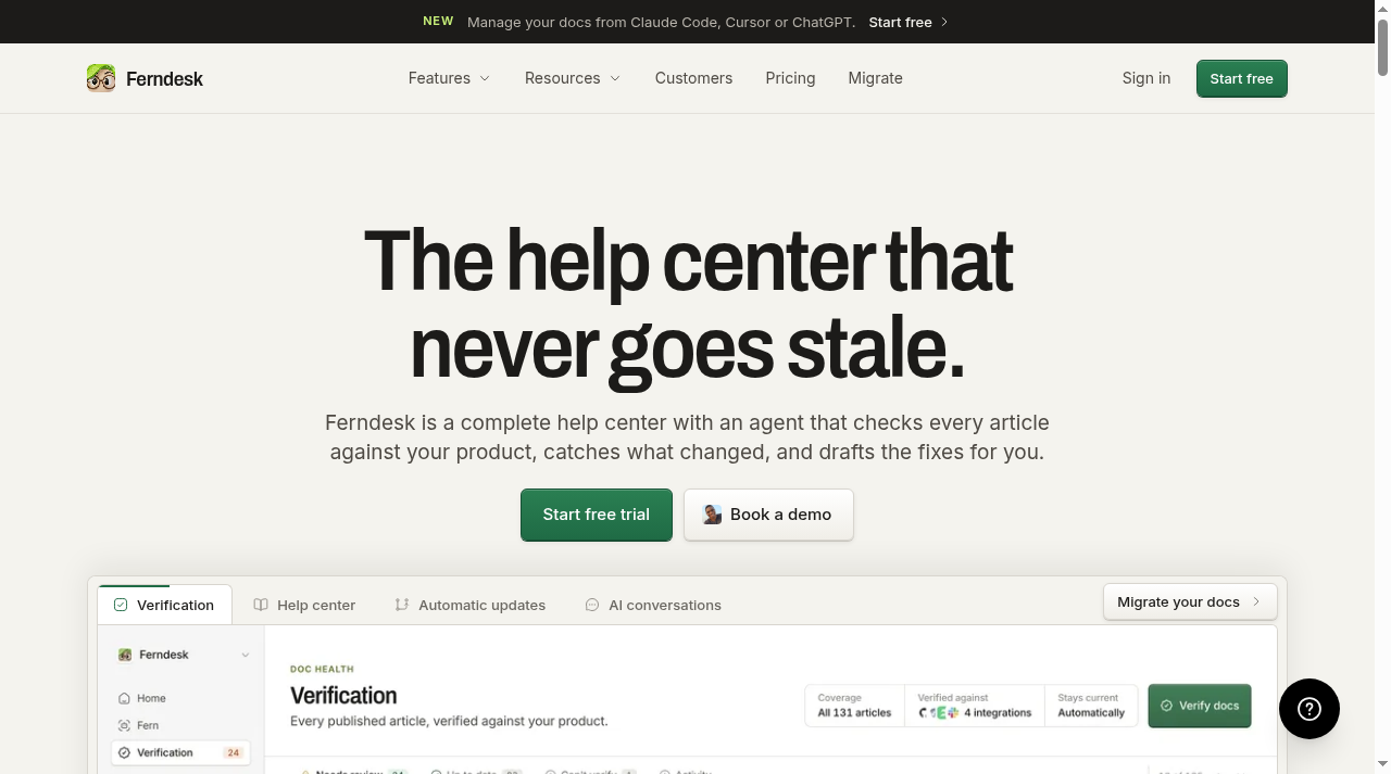 Ferndesk screenshot