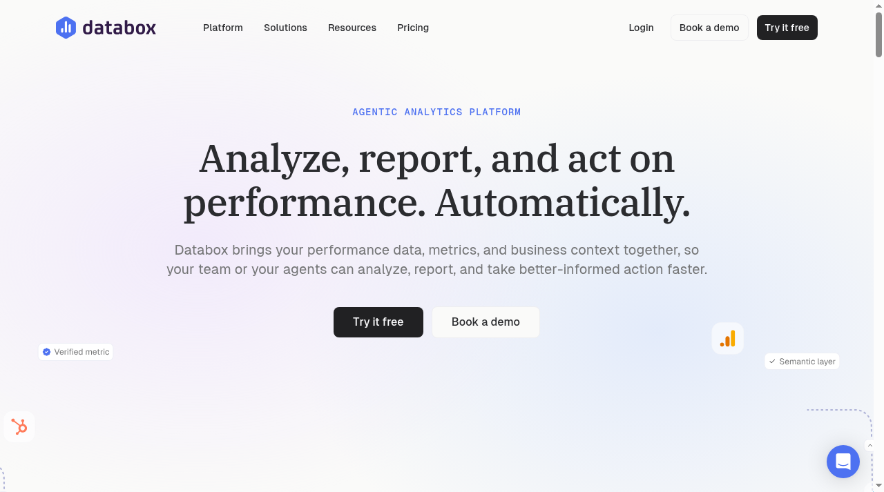 Databox screenshot