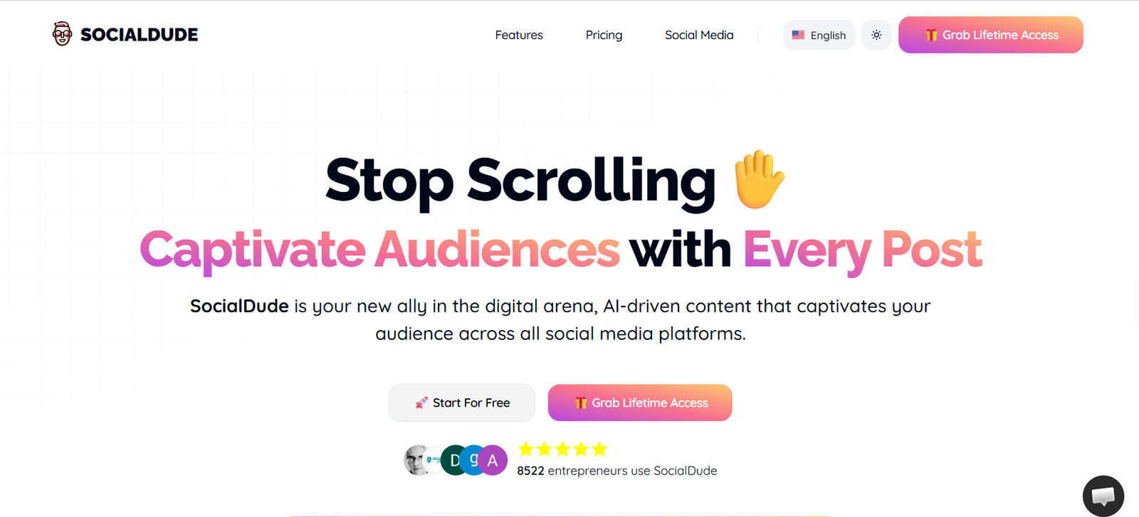 SocialDude screenshot